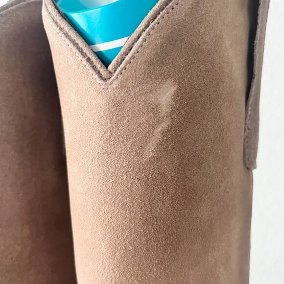 Lane EMMA JANE Womens Cowboy Boots 7.5 Latte Suede Western Cowgirl Mid Calf Tall - Picture 4 of 12